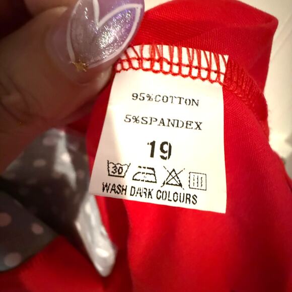 KillReal Rockabilly 50s Pinup Red Black Polka Dot Dress Size Medium - Picture 6 of 6